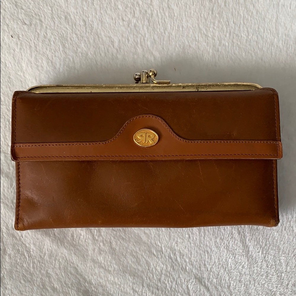 Vintage Cowhide brown renwick fold wallet